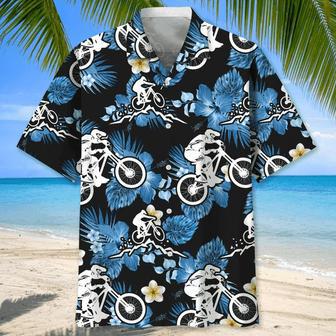 Mountain Bike Nature , Short Sleeve Summer Vacation Beach Shirts For Men Unisex Hawaiian Shirt Aloha Shirt | Newhawaiianshirts UK