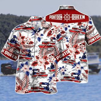 Multicolor Aloha Hibiscus Pontoon Queen Gift Hawaiian Shirt Summer Gifts | Newhawaiianshirts UK