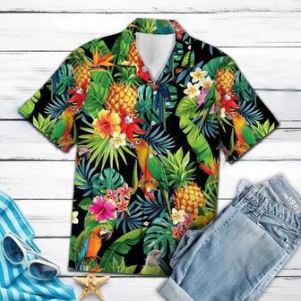 Parrot Bird Species Pineapple Design Hawaiian Shirt Summer Gifts | Newhawaiianshirts