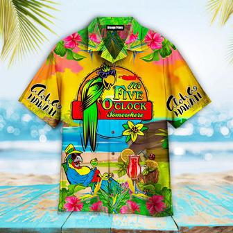 Parrot It's 5 O'clock Somewhere Aloha S For Men And Women Unisex Hawaiian Shirt Aloha Shirt | Newhawaiianshirts UK