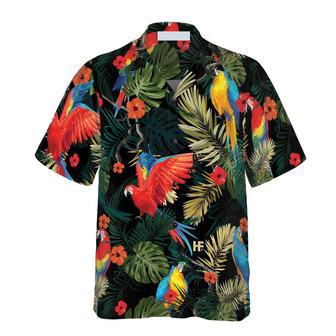 Parrots Dark Tropical Pattern Hawaiian Shirt For Men Summer Gifts | Newhawaiianshirts AU