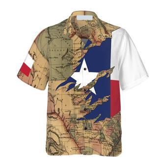 Patriotic Texas Hawaiian Shirt For Men, Texas Flag Shirt, Proud Texas Map Pattern Shirt For Men Summer Gifts | Newhawaiianshirts CA