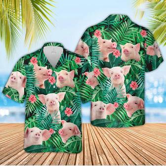 Pig , Farm Lover Hawaii Shirt For Men, Tropical Shirts, Gift For Him Unisex Hawaiian Shirt Aloha Shirt | Newhawaiianshirts AU