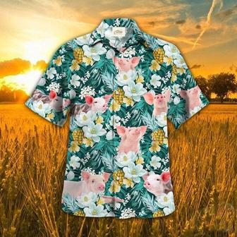 Pig S For Men And Women, Pig Tropical Pineapple Fruit For Summer, Beach Shirt Unisex Hawaiian Shirt Aloha Shirt | Newhawaiianshirts UK