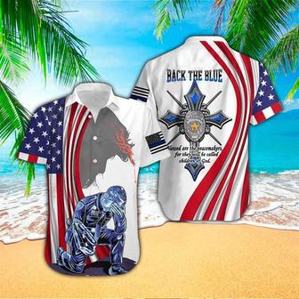 Police Back The Blue Blessed Are The Peacemakers, For They Will Be Called Children Of God All Over Printed Unisex Hawaiian Shirt Aloha Shirt | Newhawaiianshirts