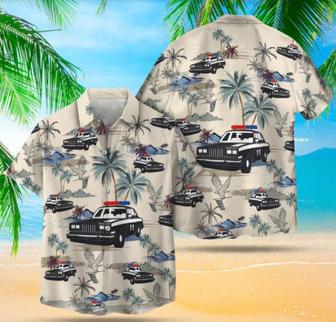 Police Cars Seamless Pattern , Gift For Police Unisex Hawaiian Shirt Aloha Shirt | Newhawaiianshirts DE