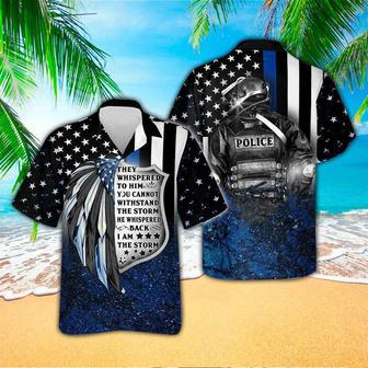 Proud Of Thin Blue Police , Gift For Police Unisex Hawaiian Shirt Aloha Shirt | Newhawaiianshirts