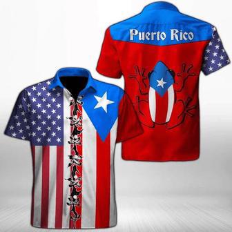 Puerto Rico Frog For Men And Women Unisex Hawaiian Shirt Aloha Shirt | Newhawaiianshirts UK