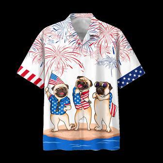 Pug Of July Hawaiian Shirt - Independence Day Is Coming, Usa Patriotic Hawaiian Shirt Summer Gifts | Newhawaiianshirts UK