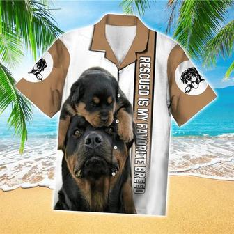 Rottweiler Is My Favorite Breed Hawaiian Shirt, Dog Short Sleeve Hawaiian Aloha Shirt Summer Gifts | Newhawaiianshirts