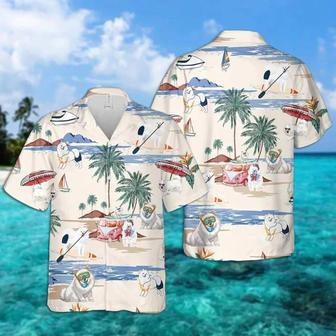 Samoyed Summer Beach Hawaiian Shirt, Hawaiian Shirts For Men Women Short Sleeve Aloha Beach Shirt Summer Gifts | Newhawaiianshirts UK