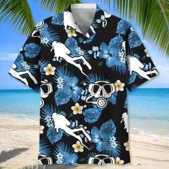 Scuba Diving Blue Nature , Scuba Diving Shirt, Scuba Diver Shirt, For Men And Women Unisex Hawaiian Shirt Aloha Shirt | Newhawaiianshirts DE