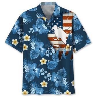 Scuba Diving Usa Blue Tropical Hawaiian Shirt, Scuba Diving Shirt, Scuba Diver Shirt, For Men And Women Unisex Hawaiian Shirt Aloha Shirt | Newhawaiianshirts DE