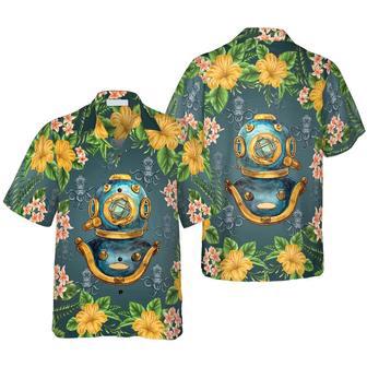 Scuba Diving Vintage Helmet , For Men And Women Unisex Hawaiian Shirt Aloha Shirt | Newhawaiianshirts DE