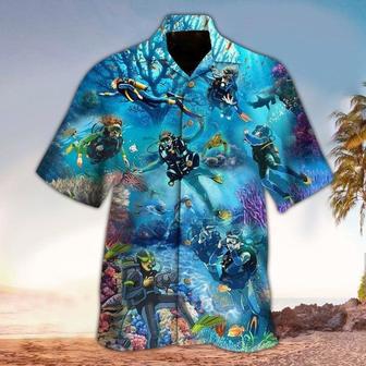 Scuba Driving Apparel, Scuba Button Up Shirt, Scuba Hawaiian Shirt, Perfect Scuba Clothing Unisex Hawaiian Shirt Aloha Shirt | Newhawaiianshirts CA