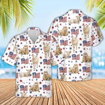 Sheep American Flag Pattern , Funny Sheep Hawaiian Shirt, Of July Hawaiian Shirt Unisex Hawaiian Shirt Aloha Shirt | Newhawaiianshirts DE