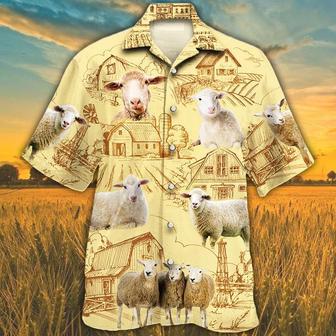 Sheep Lovers Farm Hawaiian Shirt, Farm Sheep Short Sleeve Hawaiian Aloha Shirt For Men, Women Summer Gifts | Newhawaiianshirts