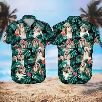 Shih Tzu Hawaii Shirt, Dog Hawaiian Shirts, Beach Vacation Shirt Summer Gifts | Newhawaiianshirts CA