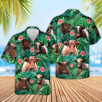 Shorthorn Cow , Farmer S, Summer Tropical Shirts, Gift For Him, Funny S Unisex Hawaiian Shirt Aloha Shirt | Newhawaiianshirts CA