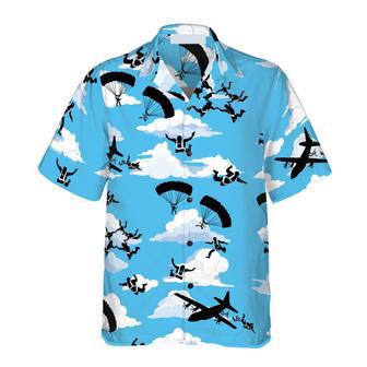 Skydiving Pattern Hawaiian Shirt, Skydiving Shirt For Men Summer Gifts | Newhawaiianshirts CA