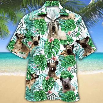 Skye Terrier Dog With Green Monstera Leaves Hawaiian Shirt Summer Gifts | Newhawaiianshirts DE