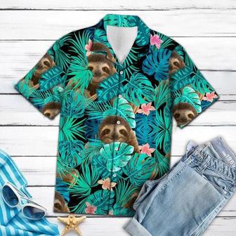 Sloth Tropical Palm Leaves Summer Vacation Gift Ideal Hawaiian Shirt Summer Gifts | Newhawaiianshirts