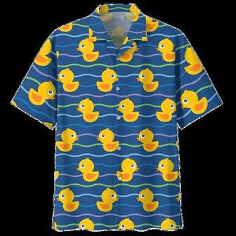 Swimming Duck Background Hawaiian Shirt, Duck Hawaii Shirt, Duck Shirt For Family Summer Gifts | Newhawaiianshirts UK