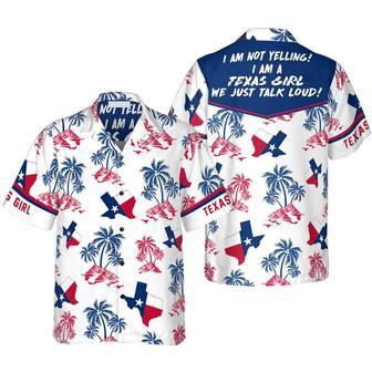 Texas Flag And Palm Tree Pattern Texas Girl Shirt, Patriotic Texas Hawaiian Shirt For Men And Women Summer Gifts | Newhawaiianshirts DE