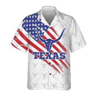 Texas Flag Longhorn Pattern , Unique Texas Shirt, Gift For Texas Lovers Unisex Hawaiian Shirt Aloha Shirt | Newhawaiianshirts DE