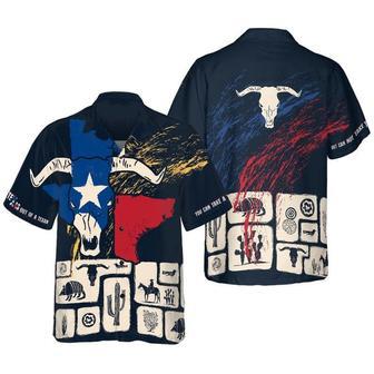 Texas Flag Longhorn Skull Hawaiian Shirt Summer Gifts | Newhawaiianshirts CA