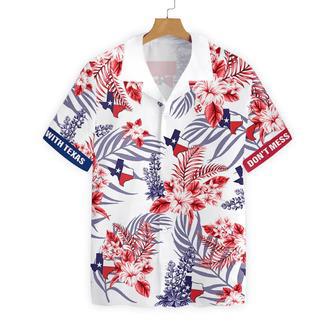 Texas Hawaiian Shirt Floral Bluebonnet Don�T Mess With, Hawaiian Shirts For Men, Women Summer Gifts | Newhawaiianshirts UK