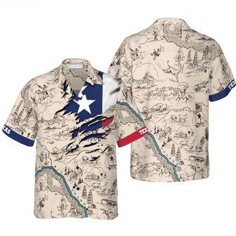 Texas State Map Hawaiian Shirt, Unique Texas Shirt For Texas Lovers Summer Gifts | Newhawaiianshirts