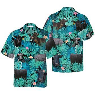 Tropical Black Cow Lover Hawaiian Shirt For Men And Women Summer Gifts | Newhawaiianshirts