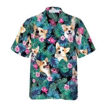 Tropical Corgi Dog Shirt For Men Hawaiian Shirt For Men Summer Gifts | Newhawaiianshirts