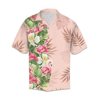 Tropical Flamingo And Banana Leaf Pattern Hawaiian Shirt Summer Gifts | Newhawaiianshirts