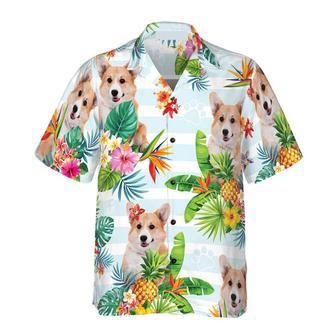 Tropical Flower With Corgi Hawaiian Shirt For Men And Women Summer Gifts | Newhawaiianshirts UK