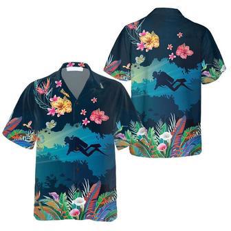 Tropical Scuba Diving Hawaiian Shirt, Scuba Diving Shirt For Men, Cool Gift For Scuba Diving Lover Summer Gifts | Newhawaiianshirts DE