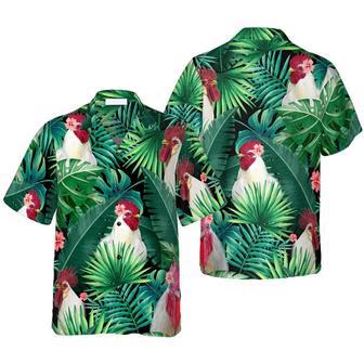 Tropical White Rooster Hawaiian Shirt For Men And Women, Summer Gift For Him Summer Gifts | Newhawaiianshirts AU