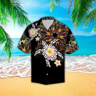 Turtle Floral Print Polyester Hawaiian Shirt Summer Gifts | Newhawaiianshirts AU