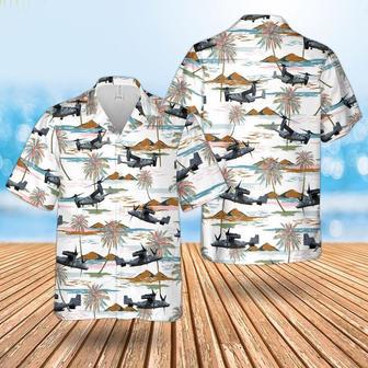 Us Air Force Bell Boeing Osprey Hawaiian Shirt For Men Dad Veteran, Patriot Day Shirt Summer Gifts | Newhawaiianshirts CA