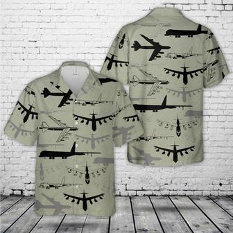 Us Air Force Boeing Stratofortress Silhouette Hawaiian Shirt Summer Gifts | Newhawaiianshirts AU