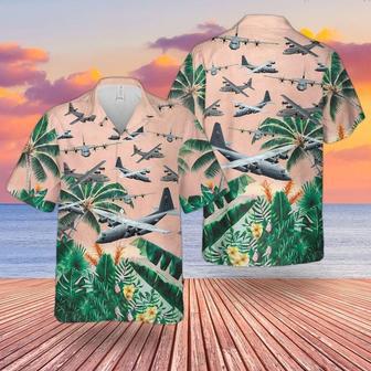 Us Air Force Lockheed Hercules Hawaiian Shirt, Of July Hawaiian Shirt For Men Dad, Patriot Day Summer Gifts | Newhawaiianshirts AU