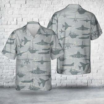 Us Air Force Ltv Corsair Ii Silhouette Unisex Hawaiian Shirt Aloha Shirt | Newhawaiianshirts AU