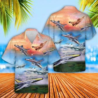 Us Air Force North American Super Sabre Hawaiian Shirt Summer Gifts | Newhawaiianshirts CA