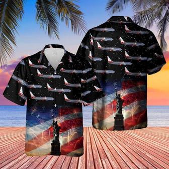 Us Airlines Boeing 737-823 Of July , Patriotic For Men Unisex Hawaiian Shirt Aloha Shirt | Newhawaiianshirts CA