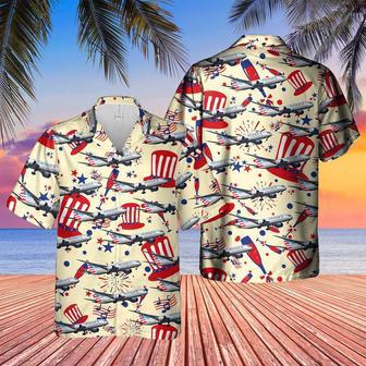 Us Airlines Boeing 787-9 Dreamliner Of July , Patriotic For Men Unisex Hawaiian Shirt Aloha Shirt | Newhawaiianshirts UK