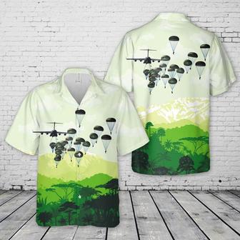 Us Army Paratroopers With The Airborne Division Parachute Hawaiian Shirt, Of July Shirt For Adult Summer Gifts | Newhawaiianshirts UK