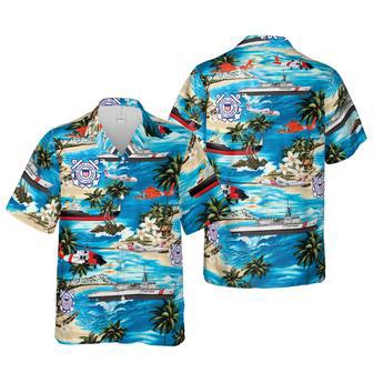 Us Coast Guard Hawaiian Shirt For Men Dad Veteran, Patriot Day Summer Gifts | Newhawaiianshirts AU