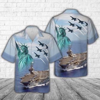 Us Navy Blue Angels Fly Over Uss Carl Vinson (Cvn 70), Of July Hawaiian Shirt Summer Gifts | Newhawaiianshirts