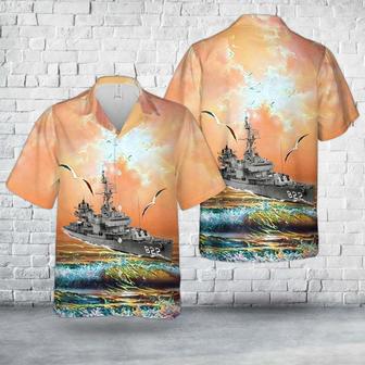 Us Navy Uss Robert H. Mccard Gearing-Class Destroyer Hawaiian Shirt, Of July Shirt For Men Dad, Grandpa, Patriot Day Summer Gifts | Newhawaiianshirts CA